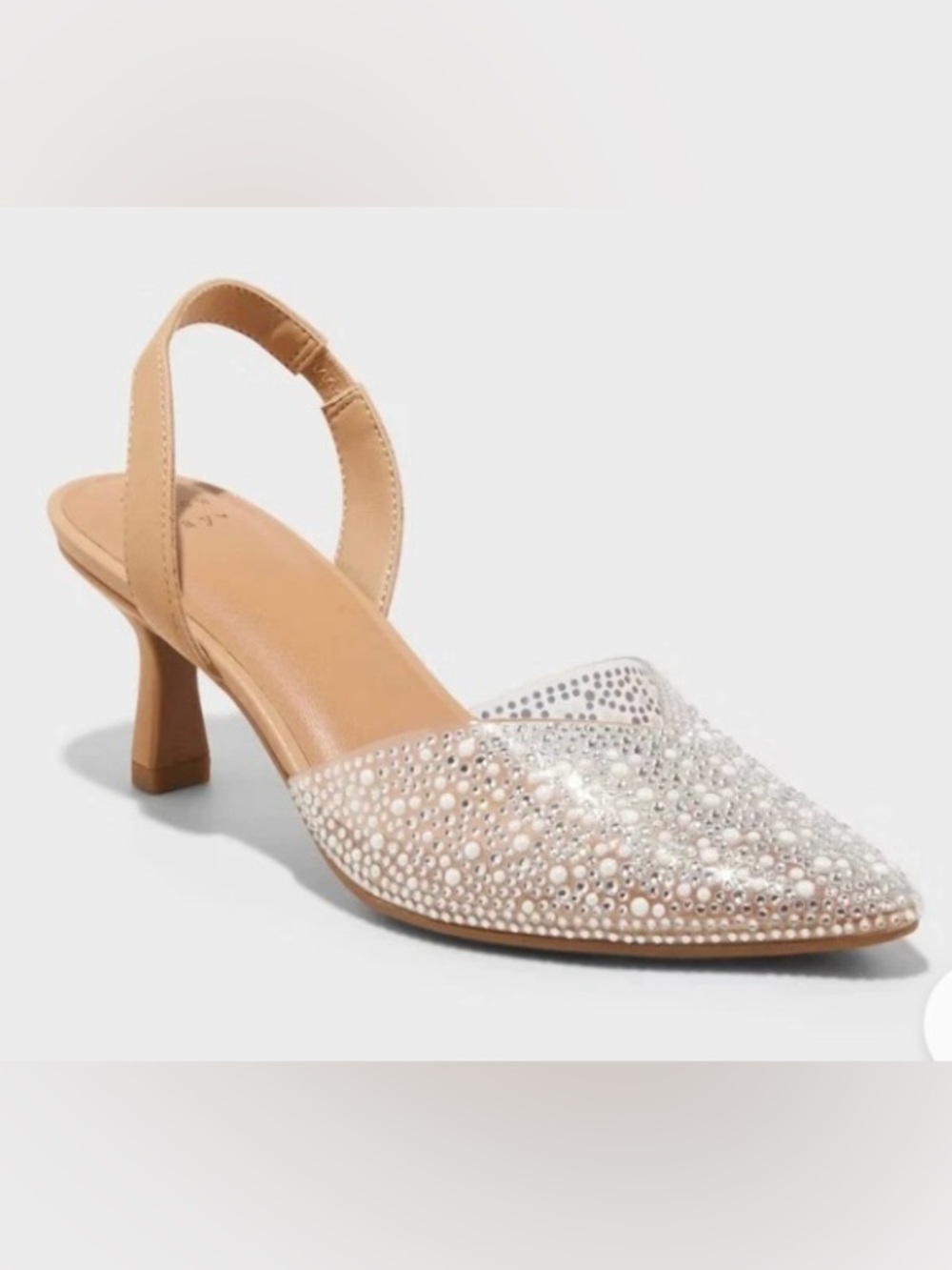 a new day Silver Glitter Slingback Heels
